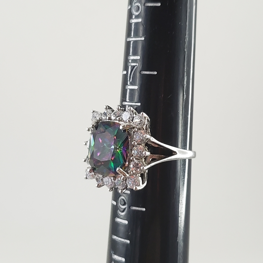 Mystic quartz ring size 8.5 solid silver - Picture 9 of 12
